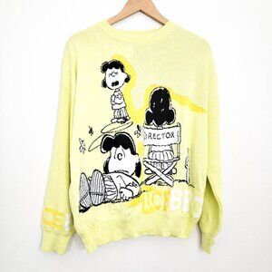 Iceberg History Peanuts Collection 2022 Intarsia Lucy Sweater in Yellow Small